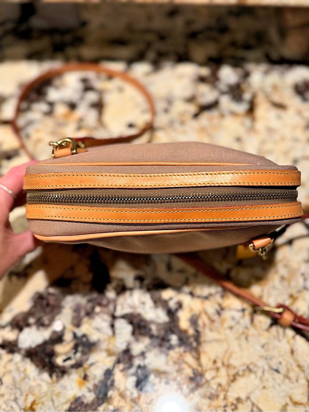 Dooney & Bourke Vintage Canvas Crossbody Bag with Leather Trim and Hang Tag - Picture 10 of 12